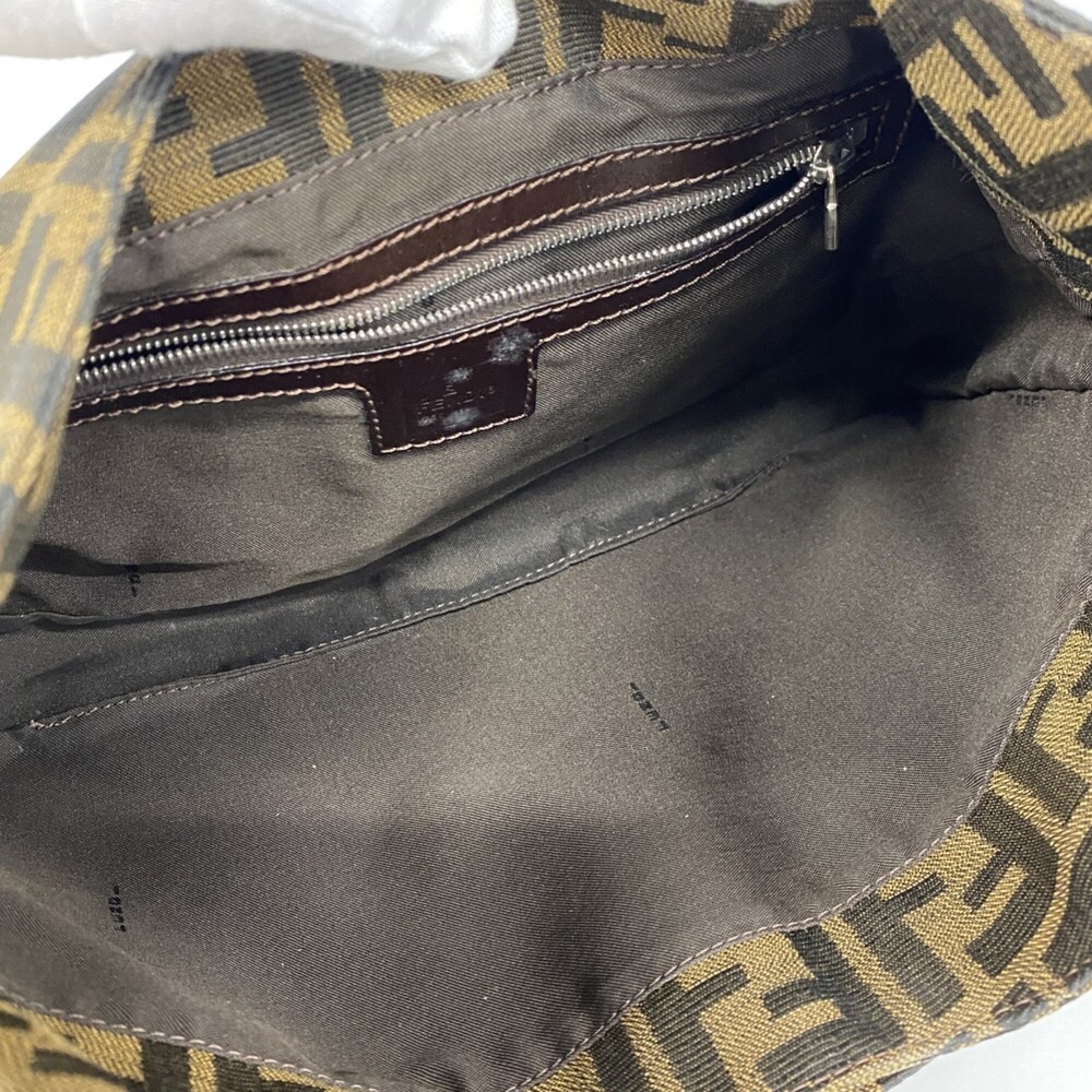 FENDI Brown Canvas Zucca Shoulder Bag - Picture 4 of 11
